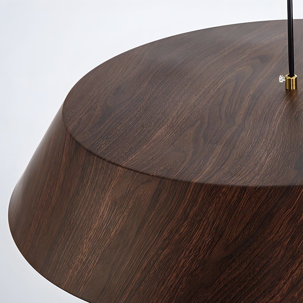 1574 inch round led pendant light in japanese wood style