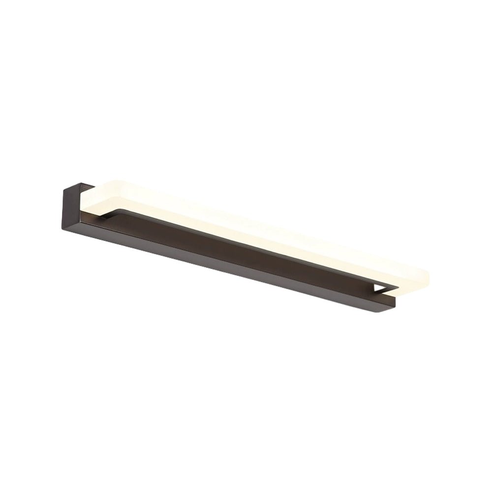15.74" Linear LED Vanity Light Bar — Black Iron & Acrylic, 8W, Mesh Filter, 3-Step Dimming, 3000K/4500K/6000K