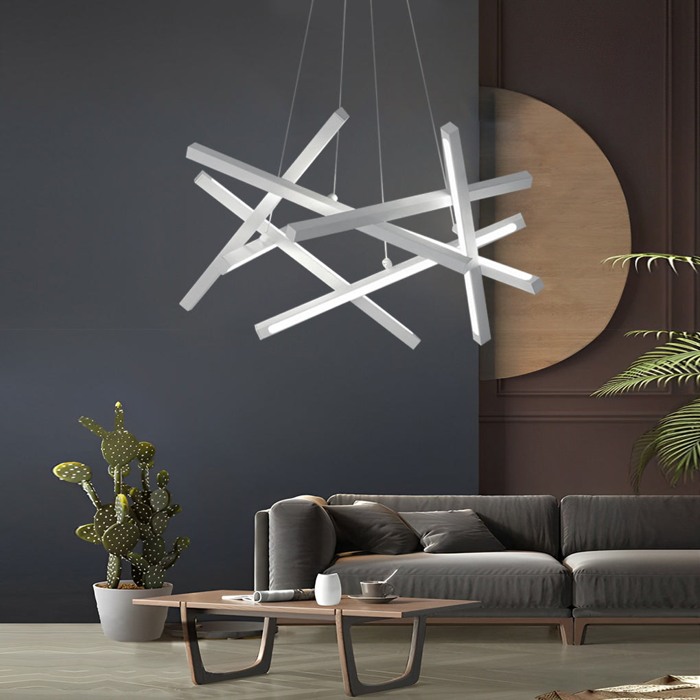 8-Light Sputnik Chandelier — Metal and Acrylic, LED, 3000K / 6000K, Adjustable Cord