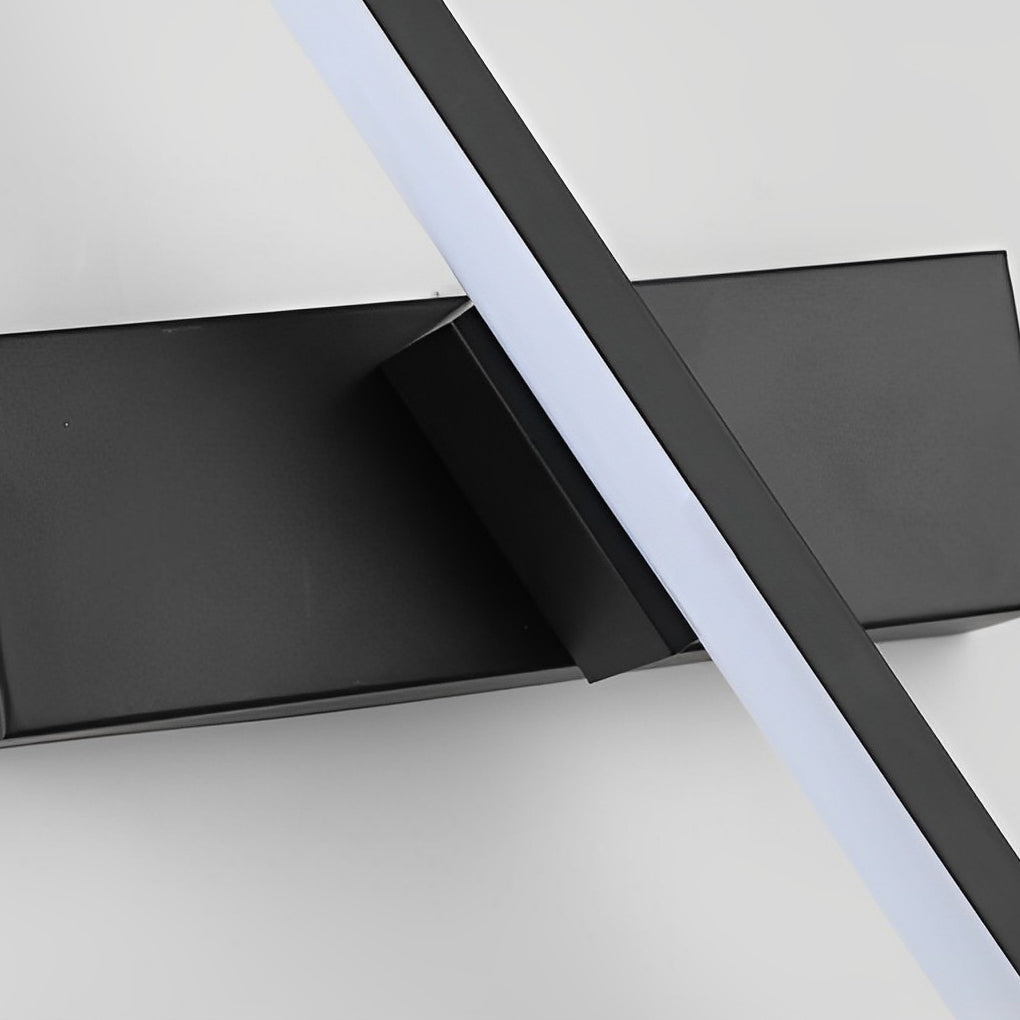 330° Rotatable Linear LED Wall Sconce — Aluminum & Iron, Black or White, 12" or 20"