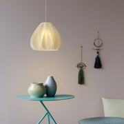 3D-Printed Resin Pendant Light — 16W, 3000K Warm White, Adjustable 78.7" Cord
