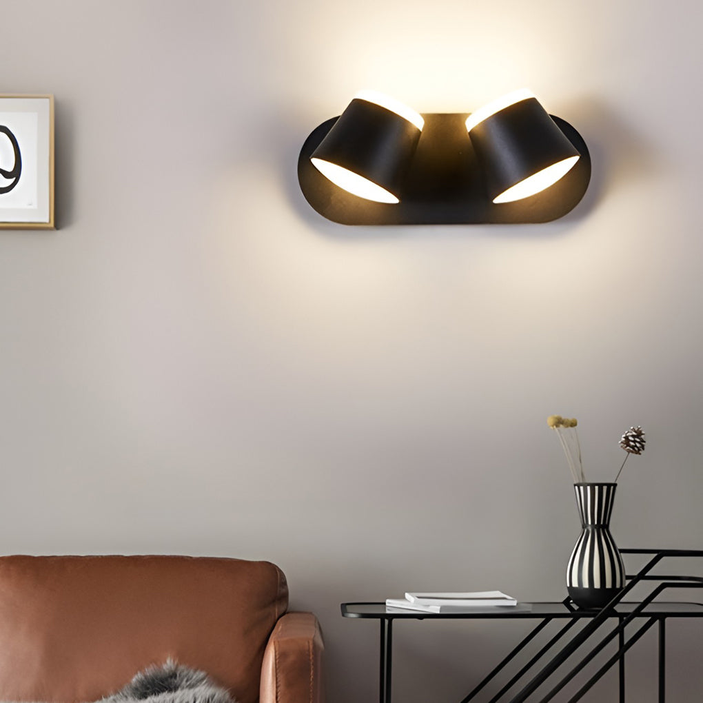 Modern Adjustable Up/Down LED Wall Sconce — Die-Cast Aluminum, Rotatable, 1-, 2-, or 3-Light