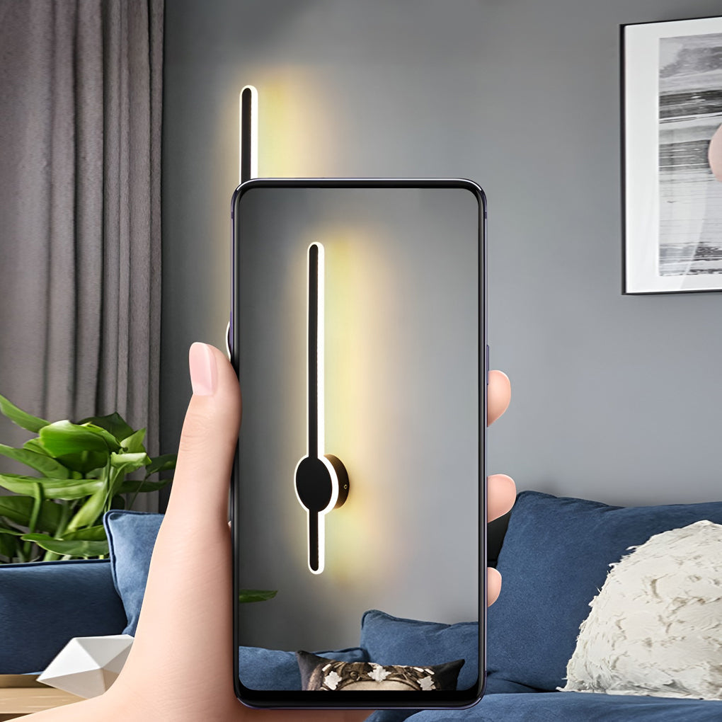 Contemporary Linear LED Wall Sconce — Hardware and Acrylic, Black / Gold / White, 16", 24", or 31"