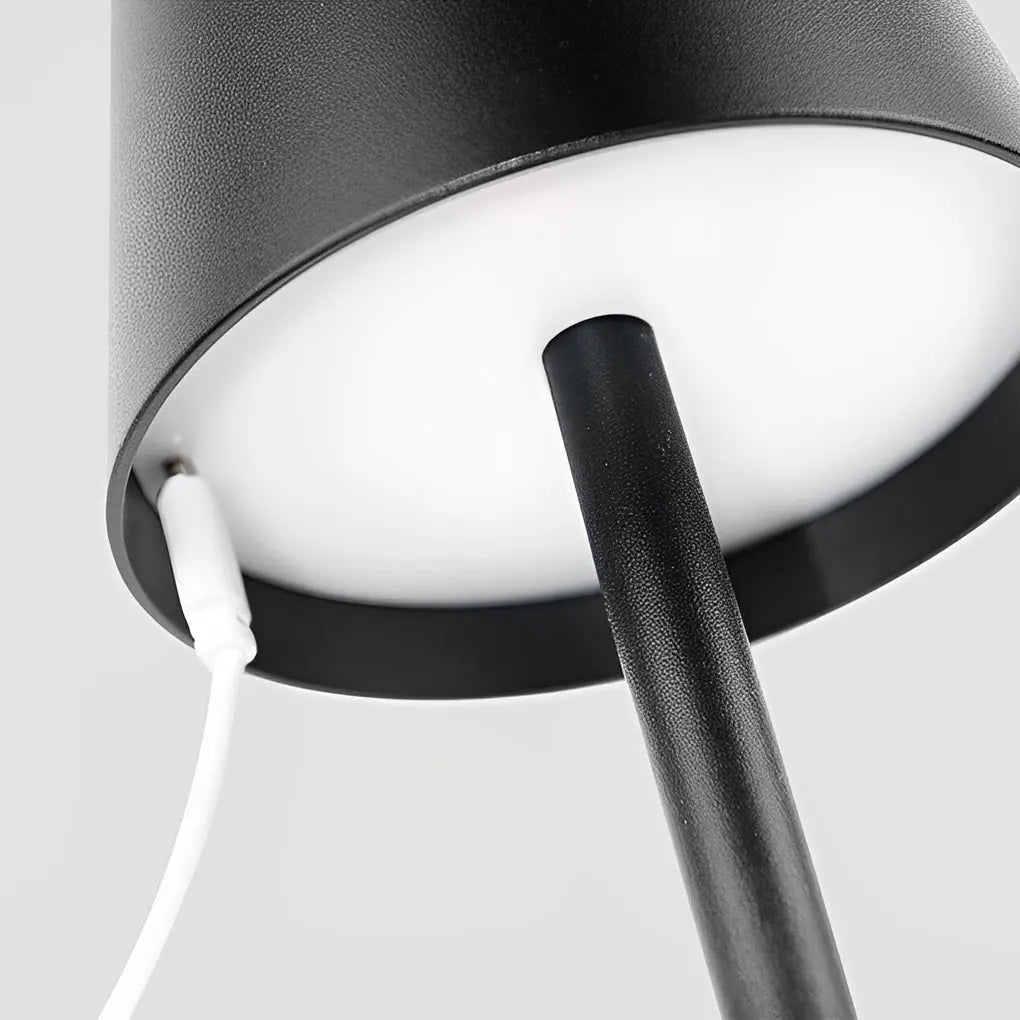 Portable Touch-Control Table Lamp with Rechargeable Aluminum Design - Top Hat Luxe