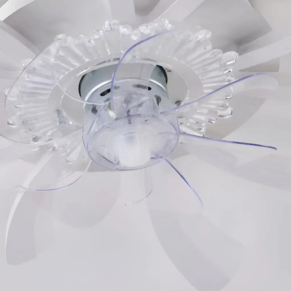 Nordic Ceiling Fan Lights with Creative Flower-Shaped Design and Three-Step Dimming LED Luxe