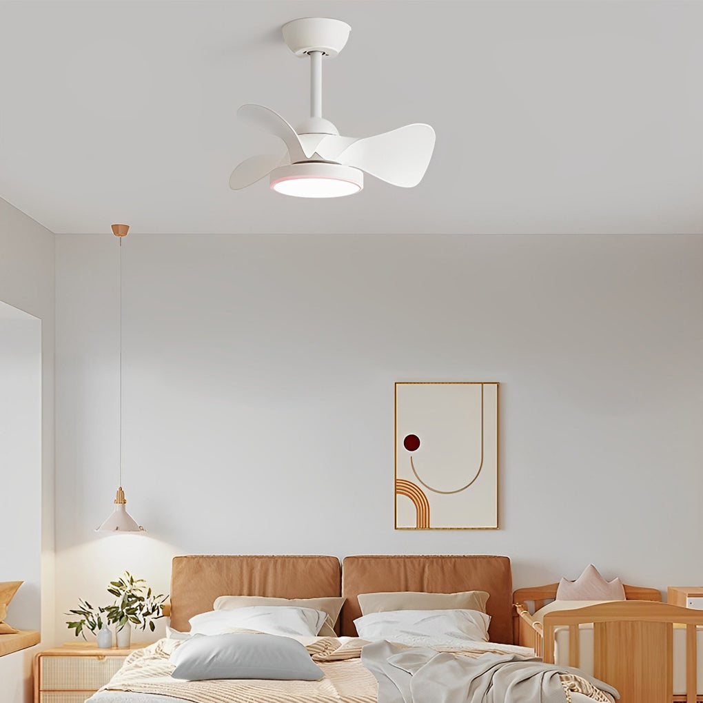 3-Blade Ceiling Fan Light — ABS & PMMA, Dimmable LED, 6-Speed DC Motor, Remote Control, 21.7" Diameter