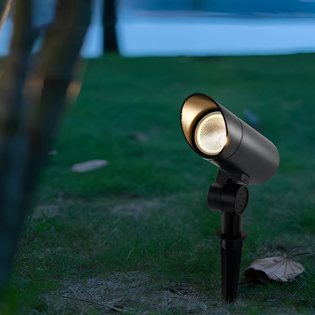 Modern Black LED Outdoor Landscape Spotlight — Aluminum, 10W / 20W, 3000K, IP Waterproof, 24° Beam