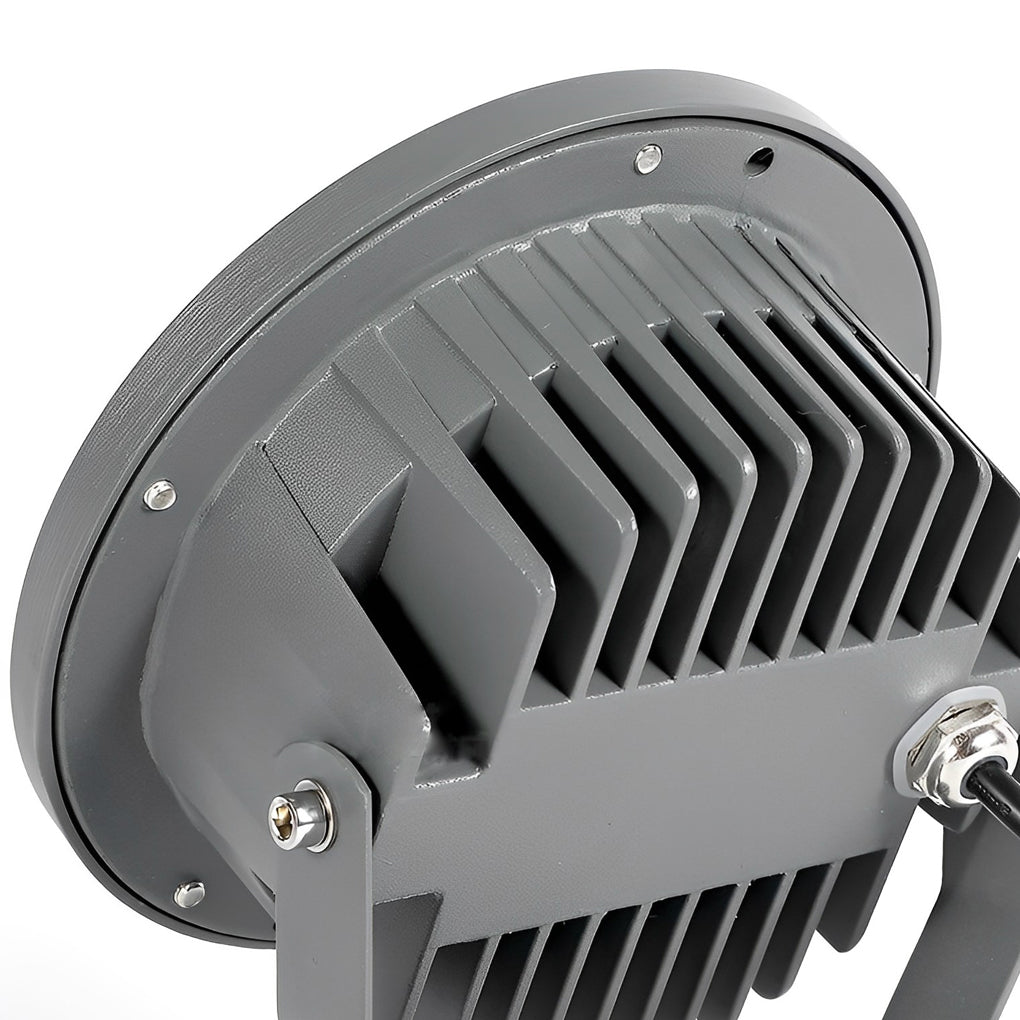 Round Outdoor LED Spotlight — Die-Cast Aluminum, DC 24V, IP65, 9W–24W, 3000K Warm White