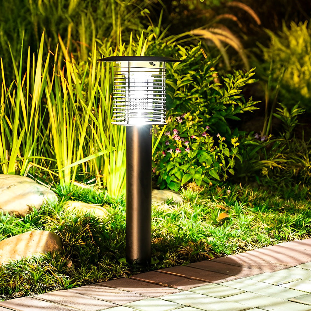 Solar & USB Mosquito Killer Garden Light — 304 Stainless Steel, UV LED, up to 1,076 sq ft Coverage