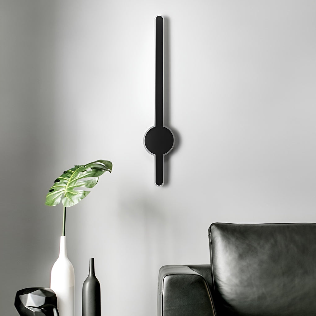 Contemporary Linear LED Wall Sconce — Hardware and Acrylic, Black / Gold / White, 16", 24", or 31"