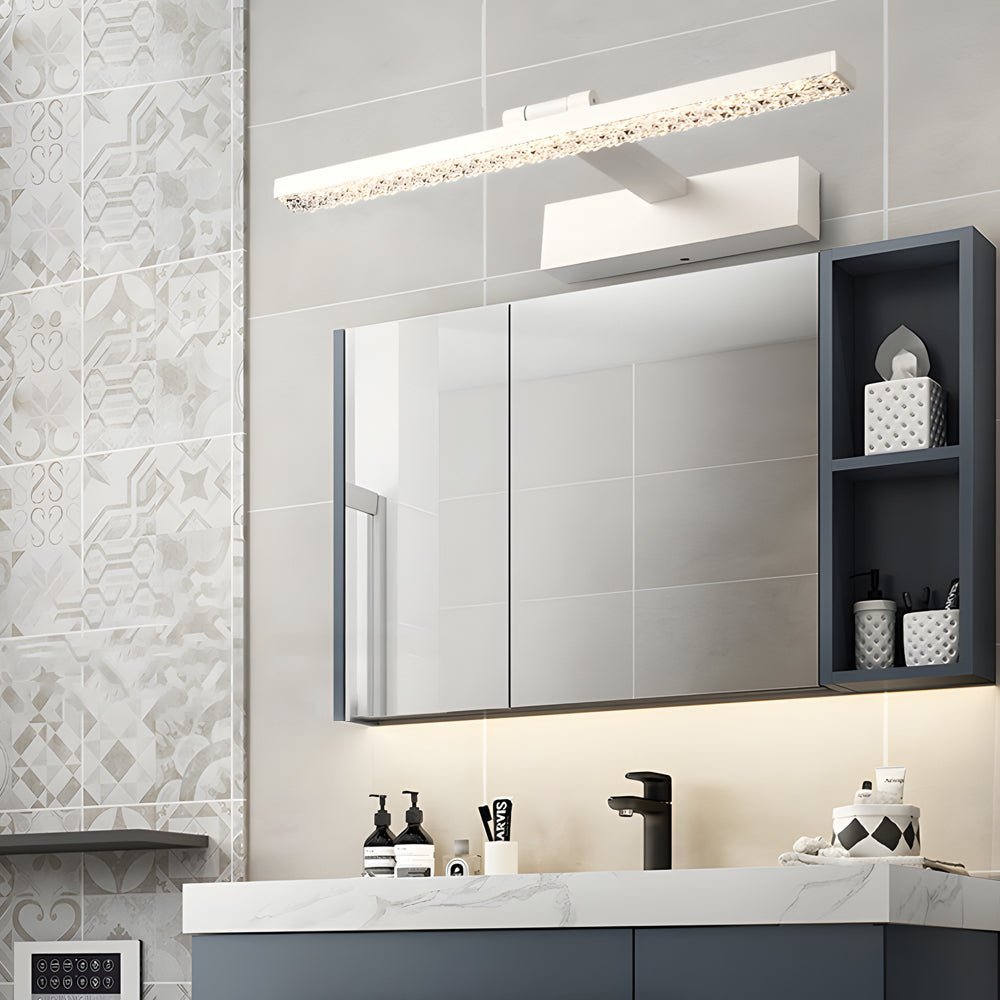 Crystal-Inspired Acrylic Vanity Light Bar — Aluminum, LED, 160° Adjustable, Three-Color Dimming (3000K/4500K/6000K)