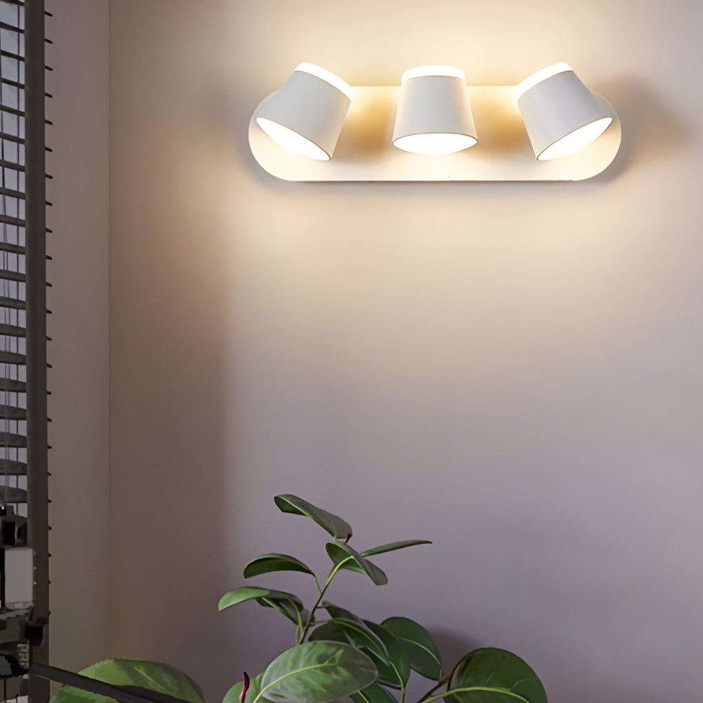 Modern Adjustable Up/Down LED Wall Sconce — Die-Cast Aluminum, Rotatable, 1-, 2-, or 3-Light