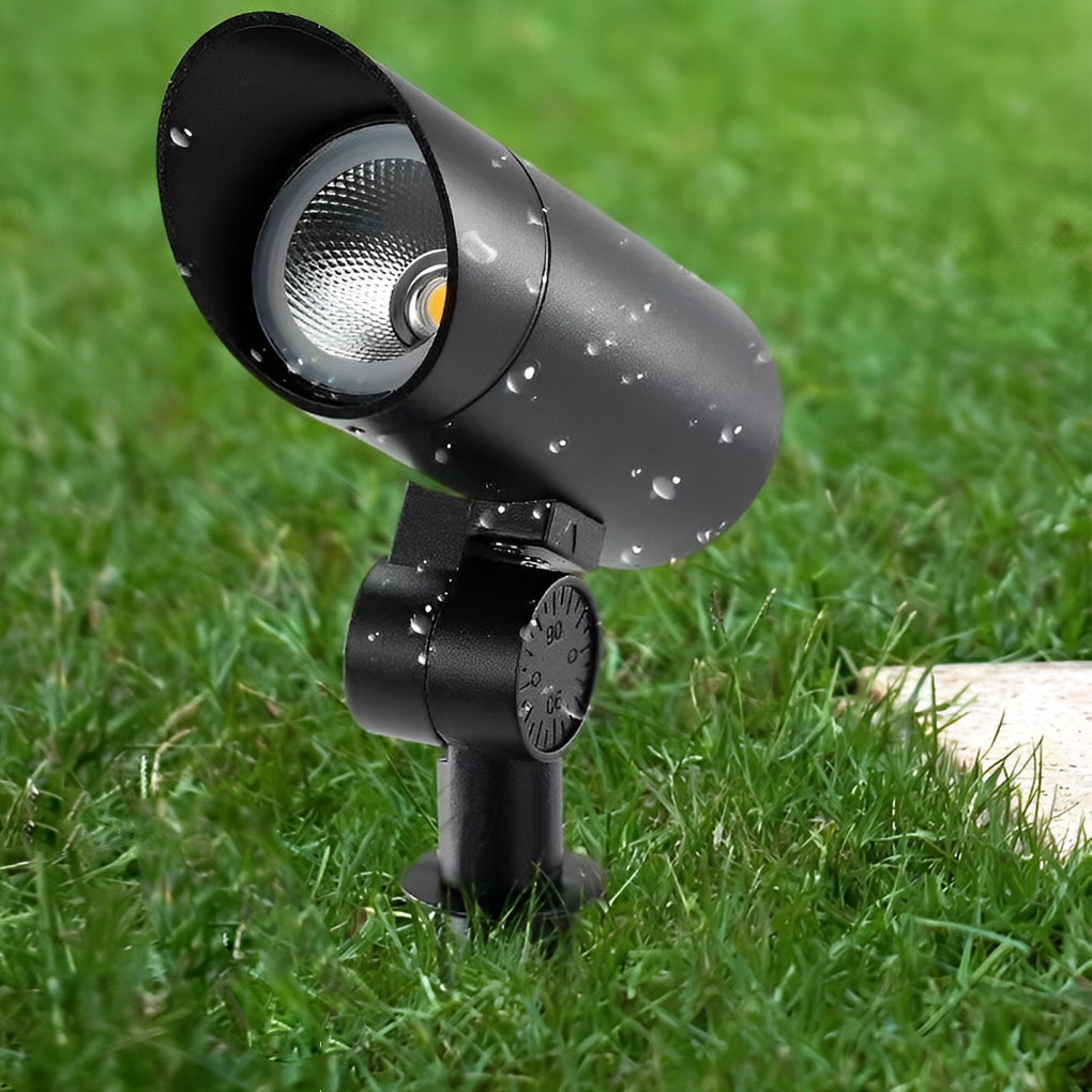Modern Black LED Outdoor Landscape Spotlight — Aluminum, 10W / 20W, 3000K, IP Waterproof, 24° Beam