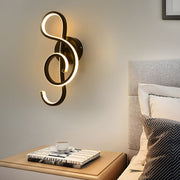 Musical Note LED Wall Sconce — Aluminum, Electroplated, Warm White / Daylight, 6.7" × 14.2"