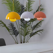Flowerpot 1-Light Mini Pendant — Iron, Dome Mushroom Shade, E27, 9" Diameter, 3000K Warm White