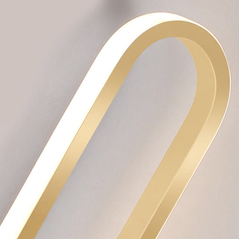 330° Rotatable Rounded-Rectangular LED Wall Sconce — Metal, Silicone Shade, Modern, Gold / Black / White