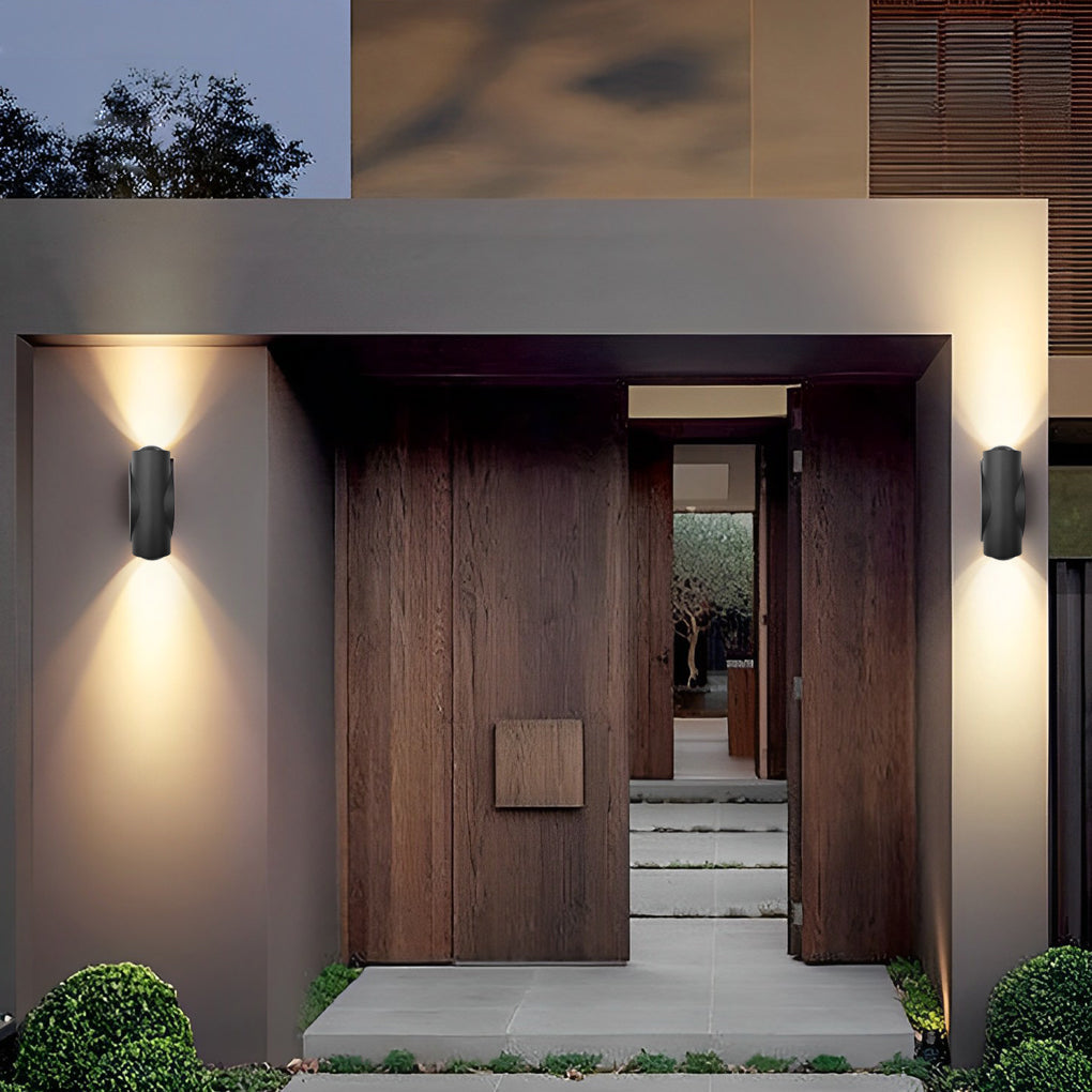 Modern Black Waterproof LED Wall Washer Light with Up and Down Illumination