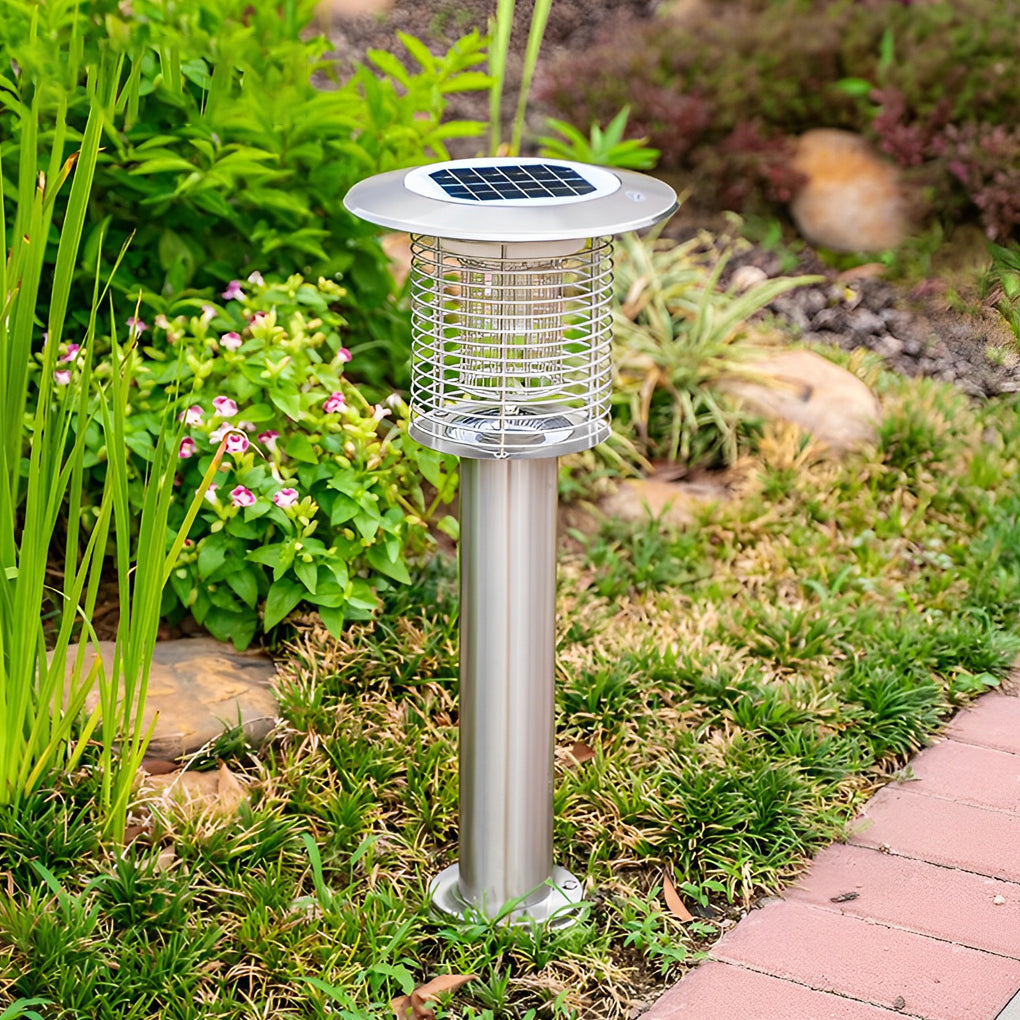 Solar & USB Mosquito Killer Garden Light — 304 Stainless Steel, UV LED, up to 1,076 sq ft Coverage