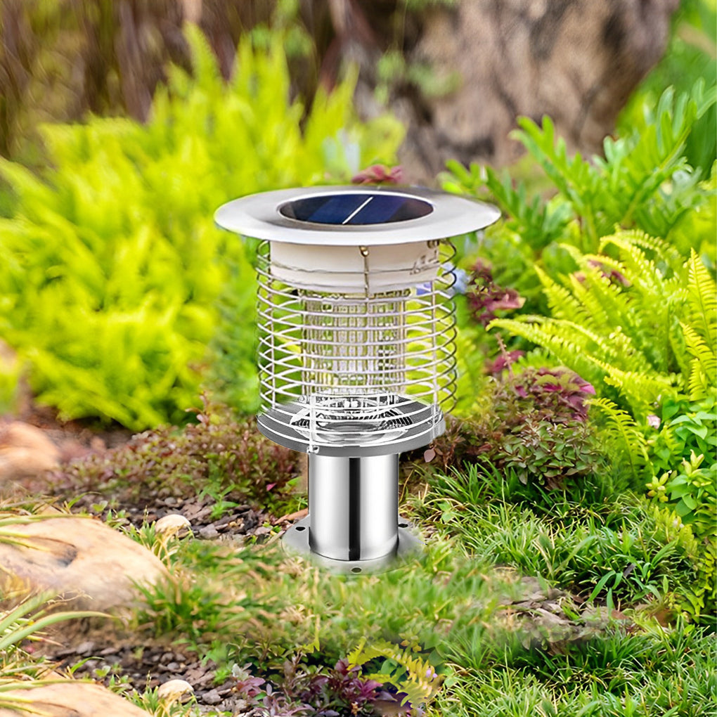 Solar & USB Mosquito Killer Garden Light — 304 Stainless Steel, UV LED, up to 1,076 sq ft Coverage