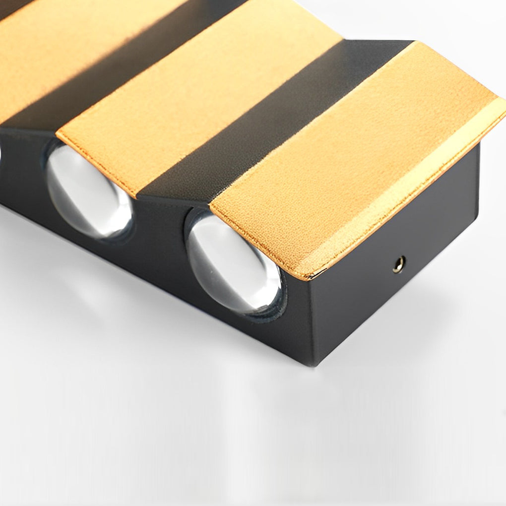 Modern Up/Down Outdoor Wall Washer — Aluminum, LED 3000K, IP65, 4W–10W, Black or Gold