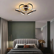 18-Inch Modern Flower-Shaped Ceiling Fan Light with Remote Control Chandelier Luxe