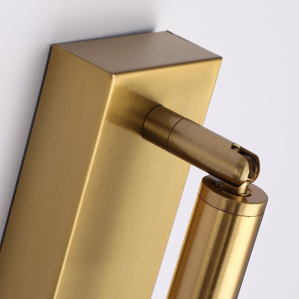 19.68" Cylindrical Acrylic Linear Wall Sconce — Iron Backplate, LED, 3-Step Dimming, Black / Gold / Chrome