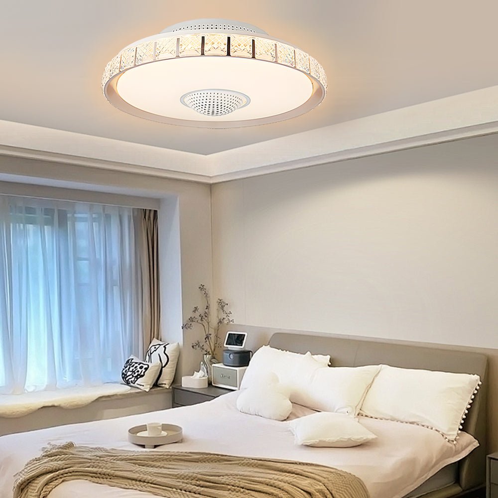 19.69'' Smart Bladeless LED Ceiling Fan with Light and Remote Control for Indoor Use