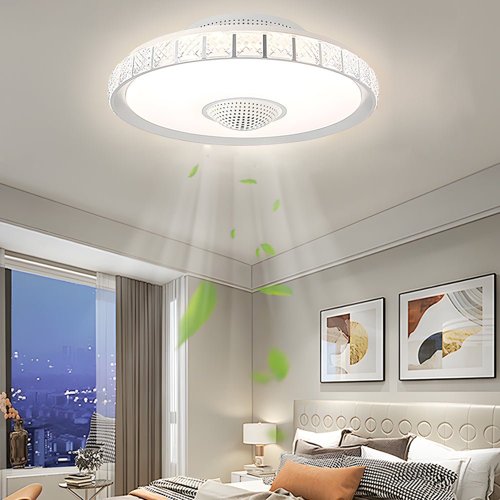 1969 smart bladeless led ceiling fan with light and remote control for indoor use