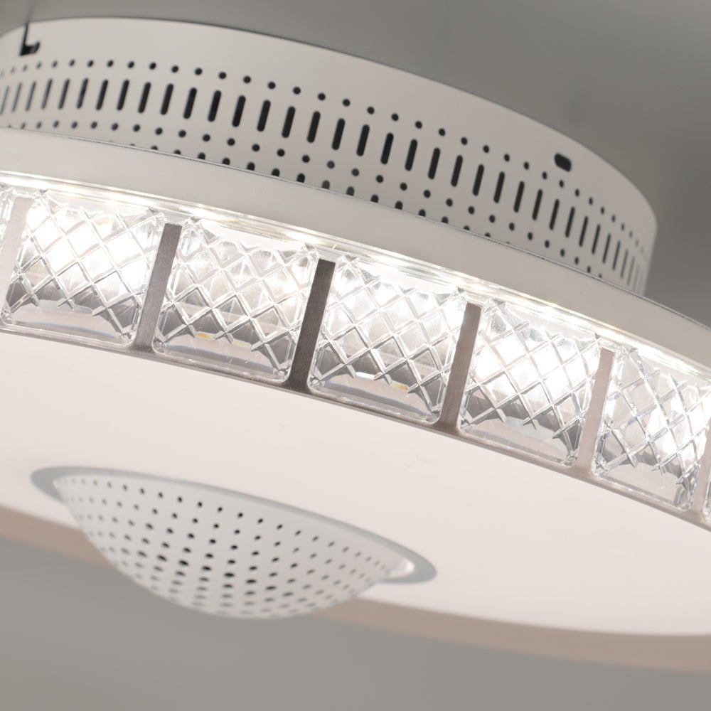 1969 smart bladeless led ceiling fan with light and remote control for indoor use