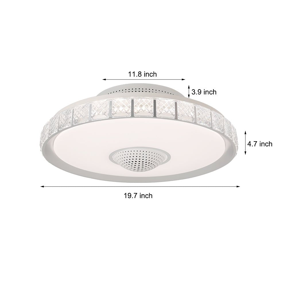 1969 smart bladeless led ceiling fan with light and remote control for indoor use