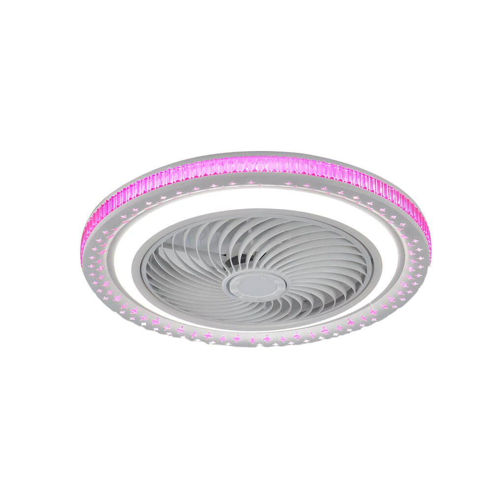 19.7-Inch Bladeless Ceiling Fan with LED Light and Remote Control