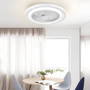 19.7-Inch Bladeless Ceiling Fan with LED Light and Remote Control