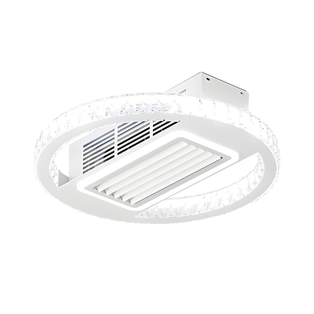 19.7-Inch Nordic Bladeless Ceiling Fan with 6 Speeds, LED Light, and Remote Control