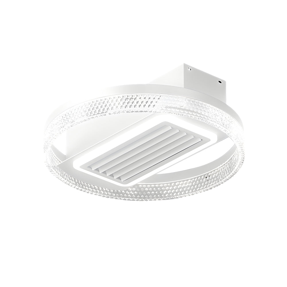 19.7-Inch Nordic Bladeless Ceiling Fan with 6 Speeds, LED Light, and Remote Control