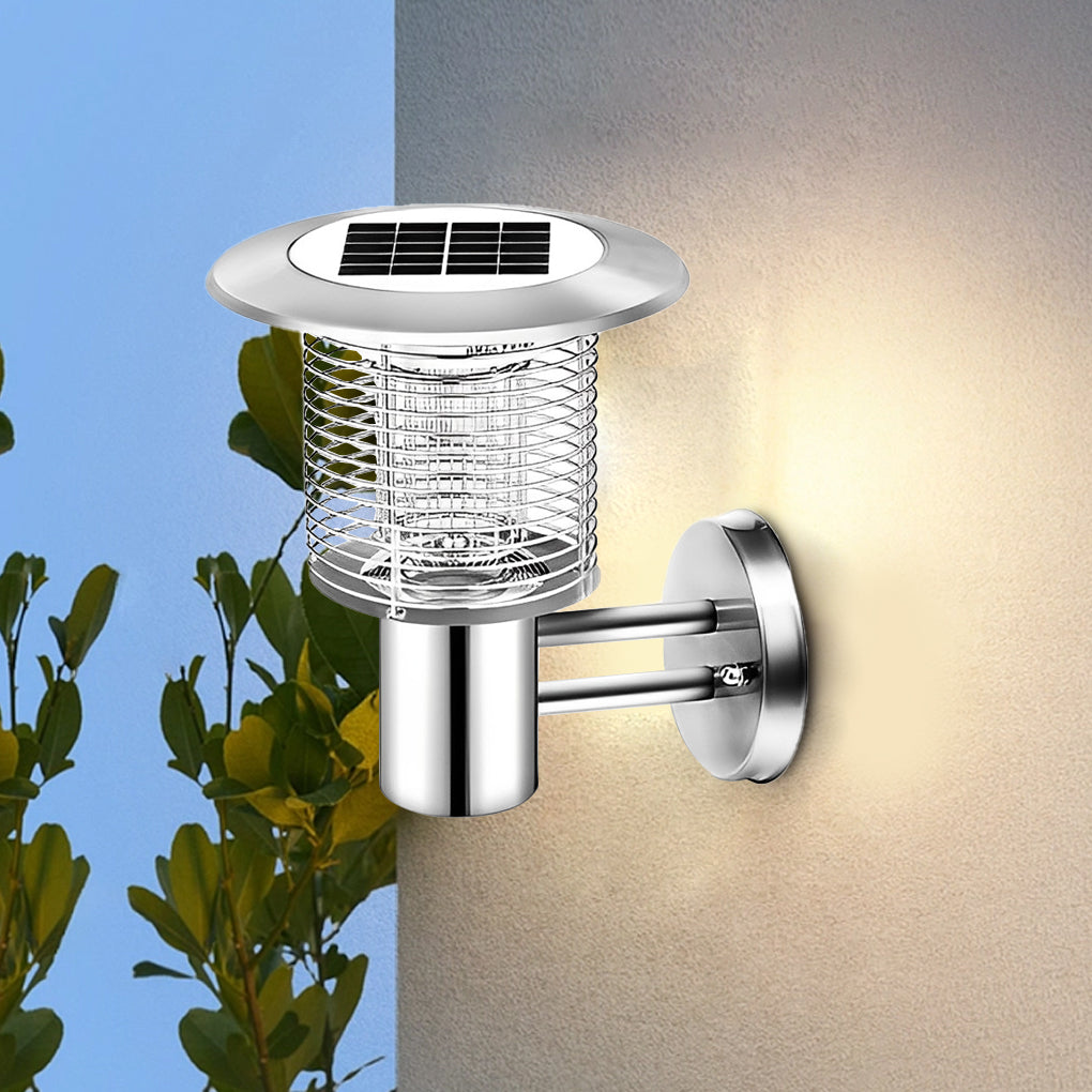 Solar & USB Mosquito Killer Garden Light — 304 Stainless Steel, UV LED, up to 1,076 sq ft Coverage