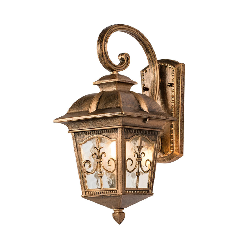 Retro European Outdoor Wall Sconce — Die-Cast Aluminum and Glass, E27, IP65 Weatherproof