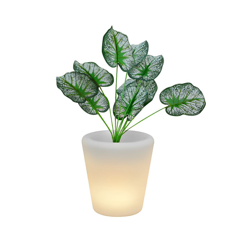 Luminous Flowerpot Light — PE, RGB LED, IP65, Rechargeable / Solar / Hardwired, Remote Control, 11" Dia.