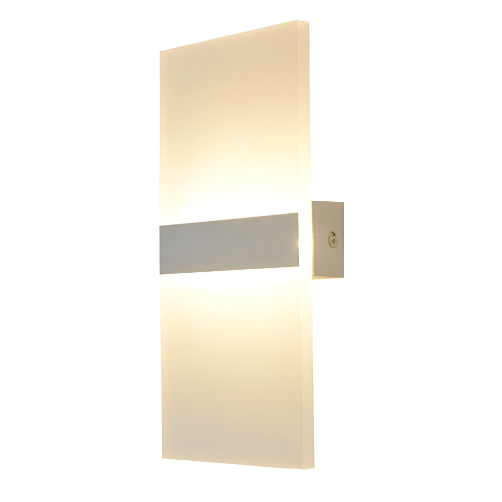Modern Rectangular Wall Sconce — Acrylic & Aluminum, 6W LED, 3000K / 6000K, Gold / Silver / Black