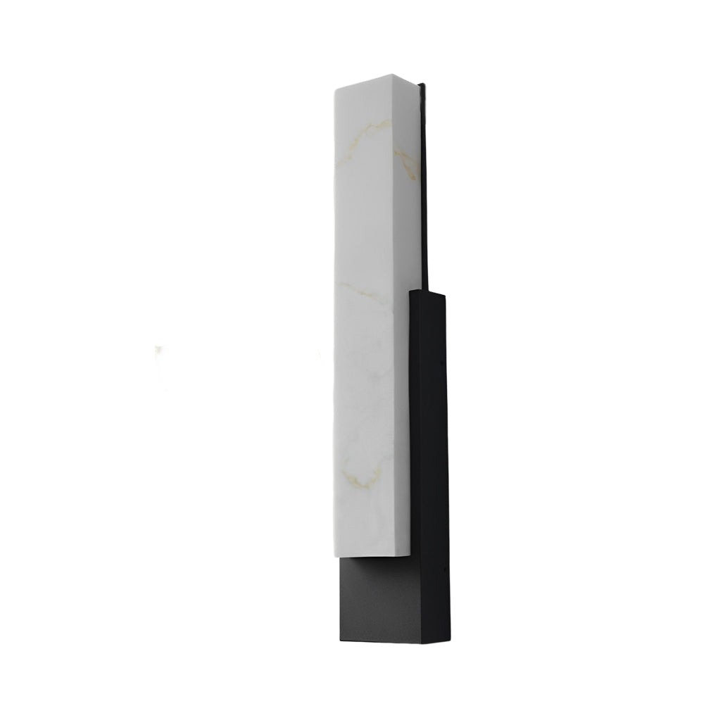 Modern Outdoor Wall Sconce — Stainless Steel, Imitation Marble Shade, LED 12W/18W, IP54 Weatherproof