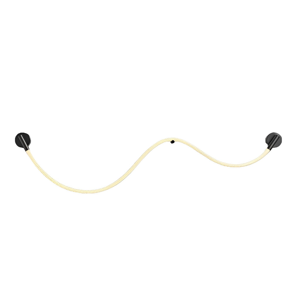 Flexible Rope Linear Wall Sconce — Stainless Steel with Silicone & Nylon, LED 6.5W / 12.5W, 3000K Warm White, Hardwired
