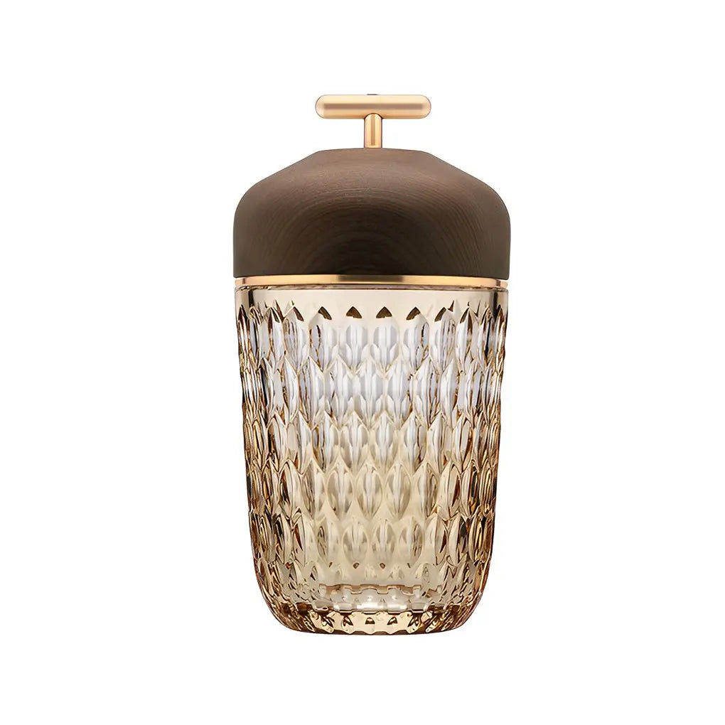 Elegant Cup-Shape Crystal Table Lamp for Ambient Glass Lighting Luxe