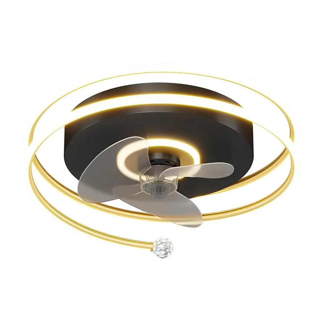 Nordic Minimalist Circular Bladeless Ceiling Fan with Mute LED Lights Luxe