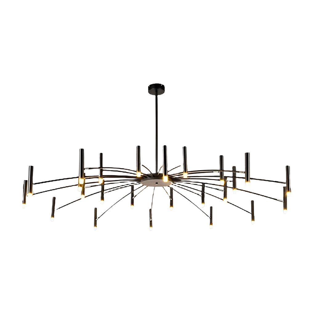 Minimalist Adjustable Metal Chandelier — G9 LED, Three-Step Dimming, 3000K/4500K/6000K, 180° Rotatable Head, Black or White
