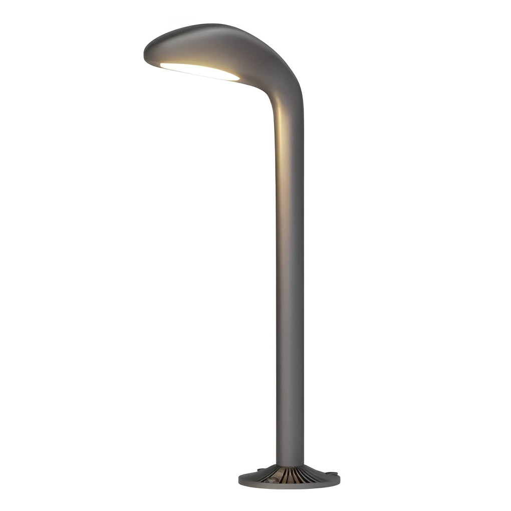 Bean-Sprout Grass LED Pathway Bollard Light — Black Aluminum, Warm White 3000K, 1-Light or 2-Light, 24" Height