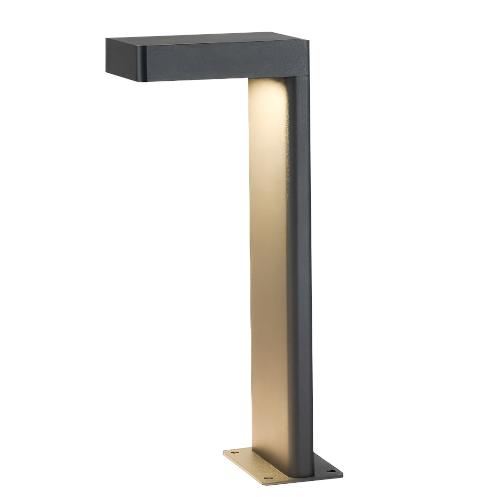 Solar Bollard Pathway Light — Die-Cast Aluminum and Glass, LED, Dusk-to-Dawn Sensor, IP65, 3000K Warm White