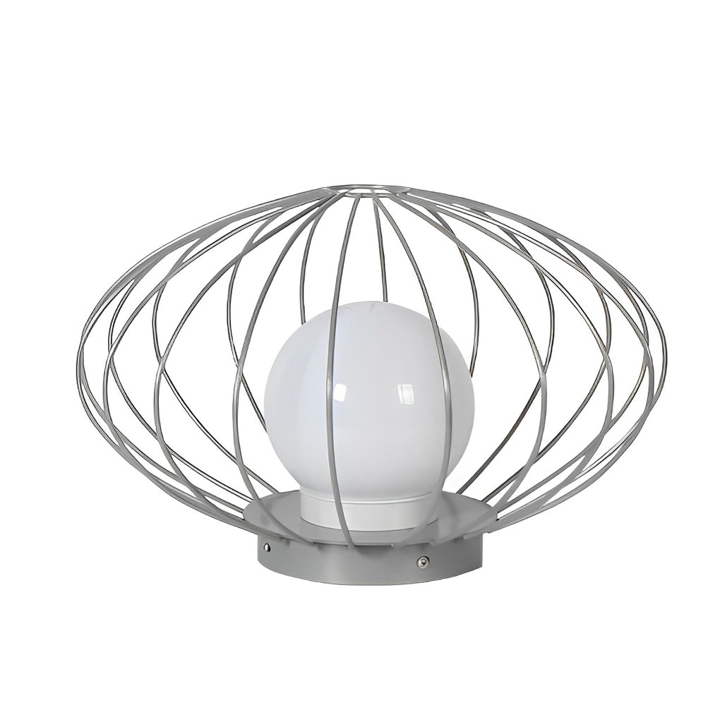 Mushroom Cage Outdoor Lawn Light — Galvanized Steel & Acrylic, 5W LED, IP65 Weatherproof, 3000K Warm White