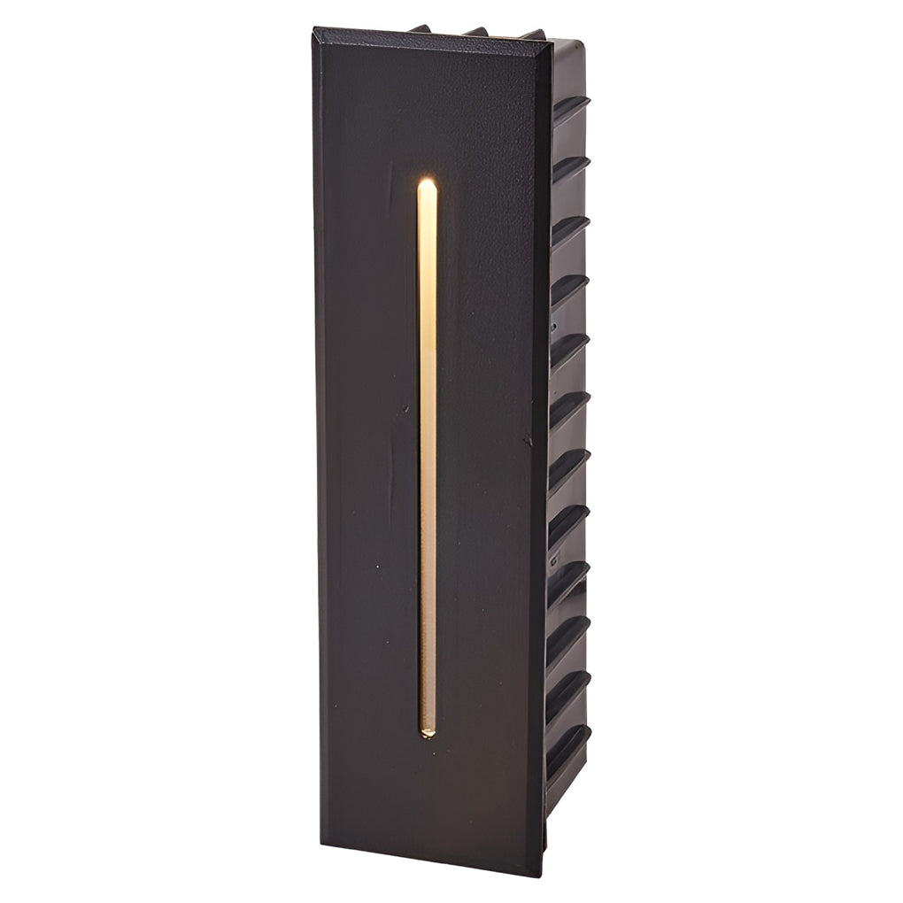 Industrial Rectangle LED Step & Stair Light — Die-Cast Aluminum, Black, 3W, IP65 Weatherproof