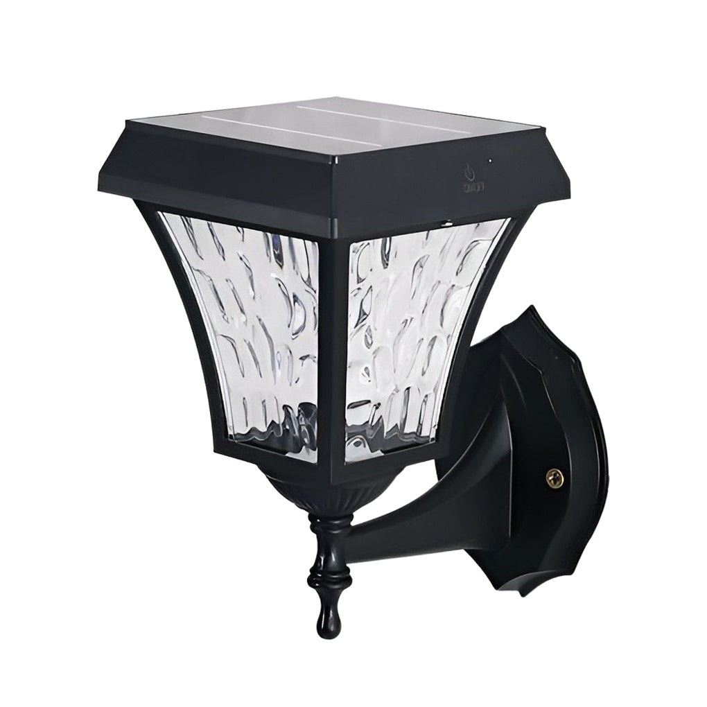 Modern Outdoor Solar Wall Sconce — Die-Cast Aluminum, LED, Touch Control, 360° Waterproof, 9"W