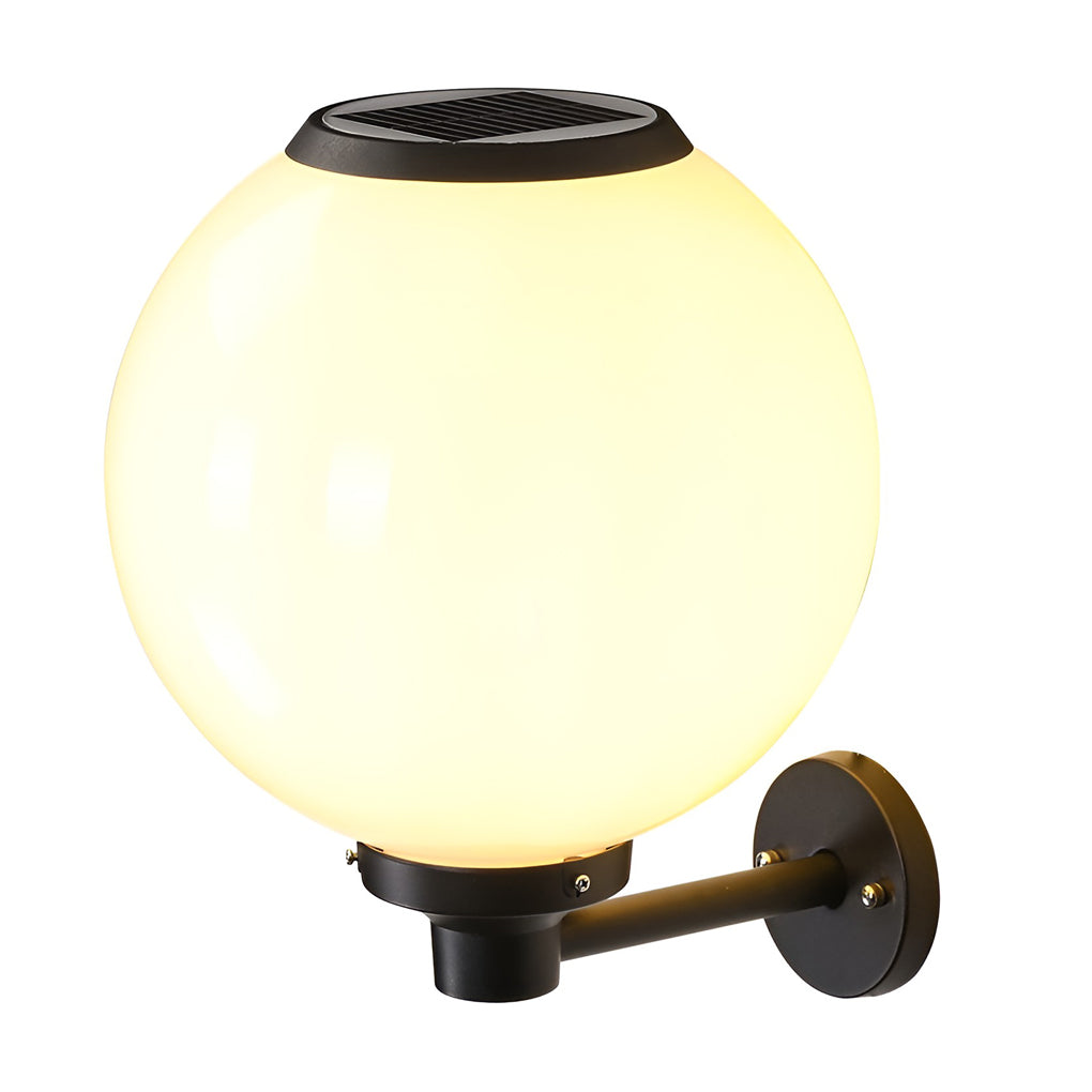 Modern Round Solar Outdoor Wall Sconce — Die-Cast Aluminum, Three-Step Dimming (3000K / 4500K / 6000K), IP-Rated Weatherproof