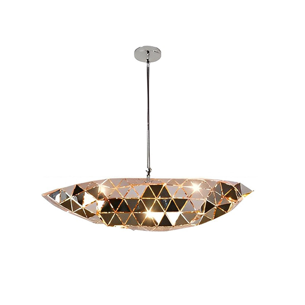 Postmodern Irregular Chandelier — Hollow Stainless Steel, Hardwired, Multiple Sizes